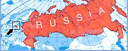 Калининградская область на карте России
